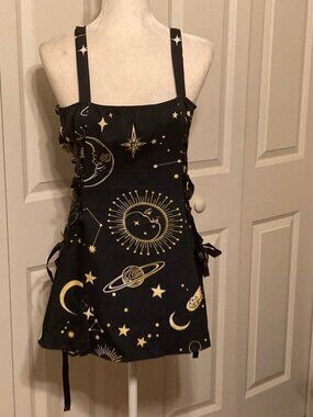 Celestial Themed ~ Black Dress ~ Size Medium
